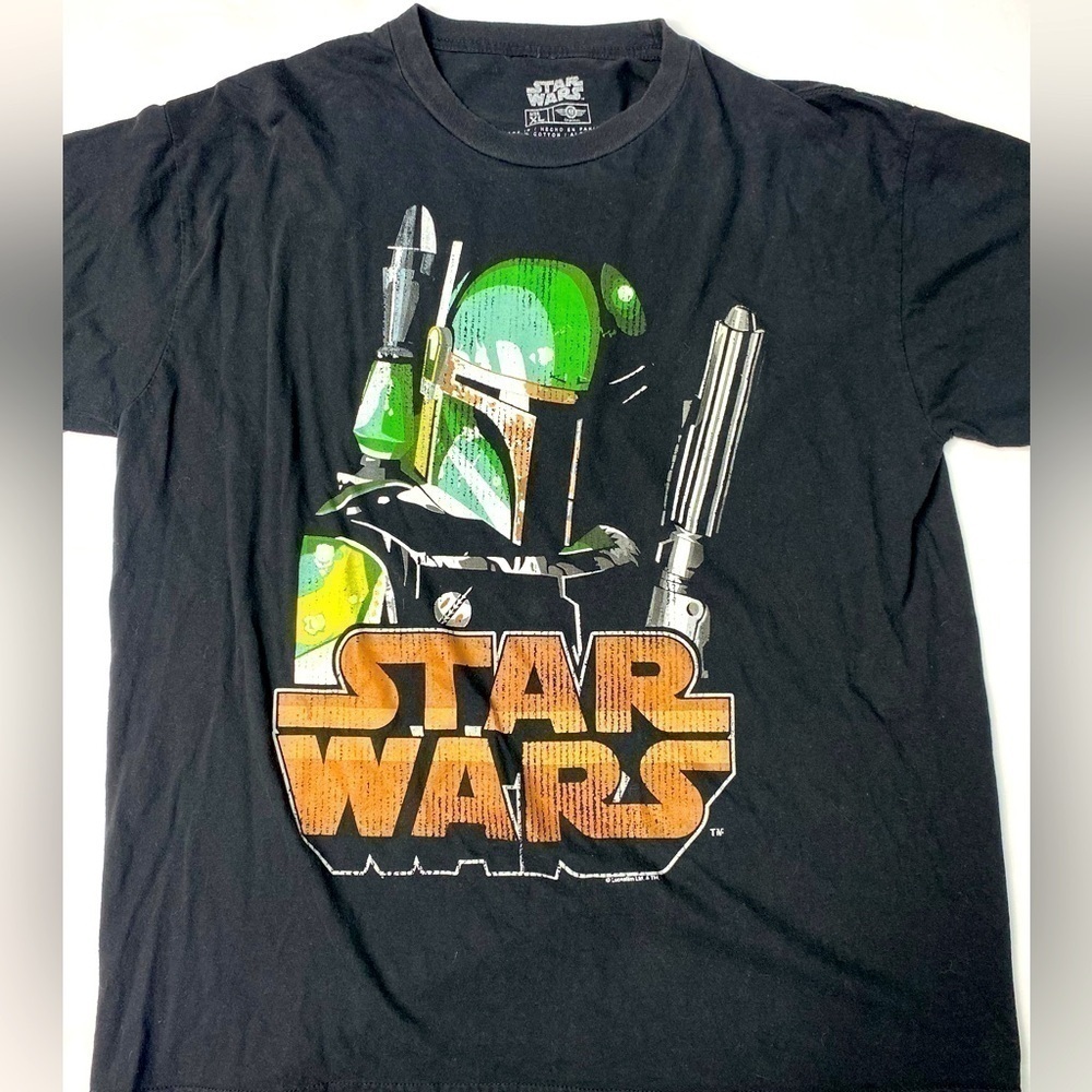 Men’s extra large XL Boba Fett, Star Wars, black T-shirt